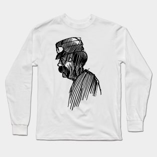 Conductor Sketch Side Long Sleeve T-Shirt